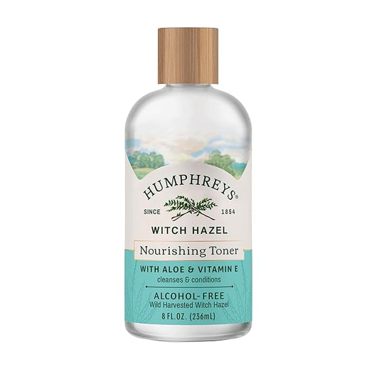 Humphreys Witch Hazel Nourishing Toner | Wild Harvested Witch Hazel & Aloe | Alcohol-Free | Natural | Hydrating | Soothing | 8 fl oz