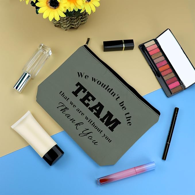 Boss Leader Appreciation Makeup Bag for Women Employee - Oxford Cloth Cosmetic Bag for Colleague Leaving, Boss Day, Birthday, Thanksgiving - Thank You Gift for Coach, Manager, Supervisor