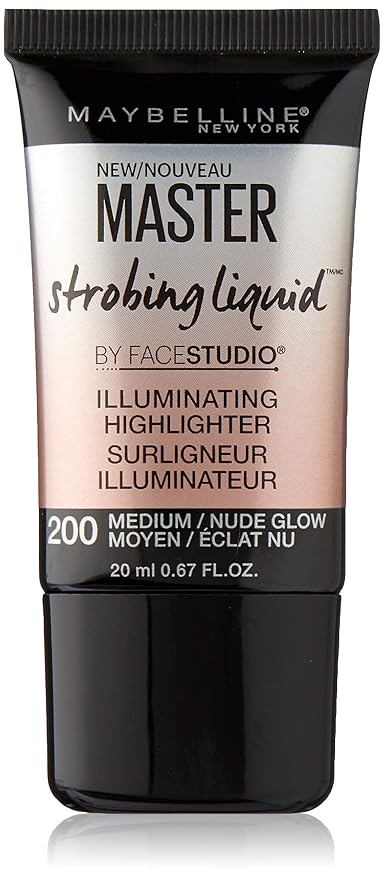 Maybelline New York Master Strobing Liquid Illuminating Highlighter, Medium/Nude Glow, 0.67 fl. oz.