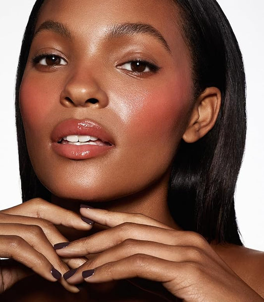 MAKE Beauty Heat Stroke Cream Blush Stick for Cheeks with Natural Hydrating Dewy Finish. Creamy Gel Blush Balm - Shade Flare, Warm Rose Cheek Tint