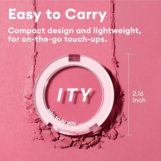 ITY Mood Blush, Creamy Blush Face Makeup,Moisturizing Cheek and Eyes Dual Funtions, Buildable, Matte Finish, Highly Pigment, 0.18 oz (5.2g) in Turned On