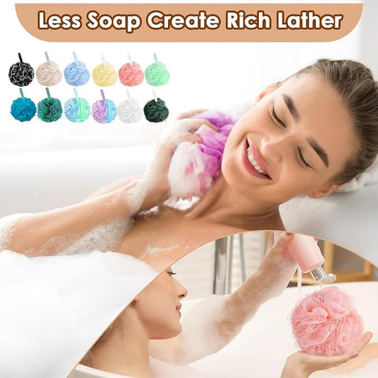 Bath loofah,Bath Sponge,Shower loofahs Shower Sponge for Women and Men,Pack of 4