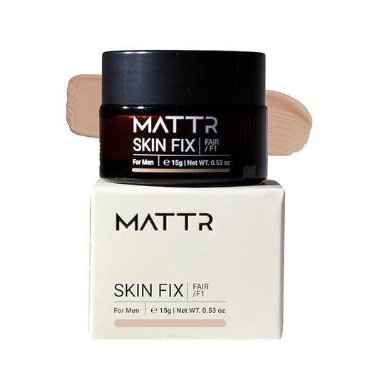 MATTR Skin Fix - Luxury - Easy for Men - Tinted Concealer - Visibly Covers Fine Lines, Under-Eye Bags, Razor Burns, Pimples - Vegan Makeup - Perfect for Gym Bag or Travel - 15g (F1)