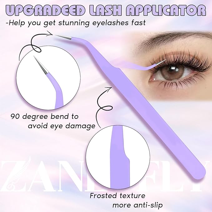Self Adhesive Lash Clusters Natural No Glue Individual Lashes Wispy Self Adhesive Eyelash Clusters with Clear Strips DIY Eyelash Extensions(10-12MM)
