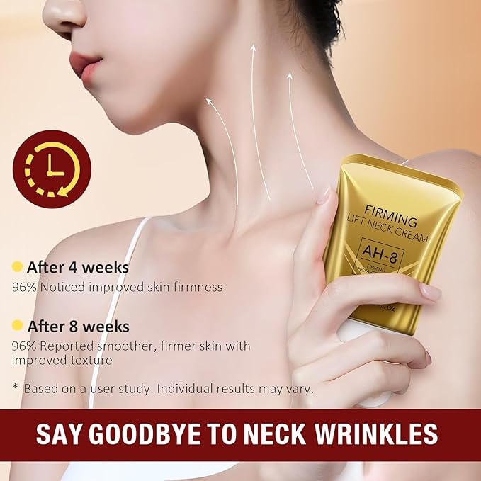 AH-8 Firming Neck Cream for Crepey Skin Body Care Comfort, Roller Neck Firming Cream With Double Roller Massage, Moisturizing, Tightening Lotions Cosmetic Skin Care Skin Repair for Women