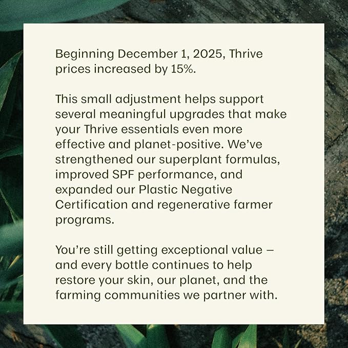 Thrive Natural Care Vacation Skin Care Set - Face Scrub, SPF30 and Face Wash - Vegan & Cruelty Free