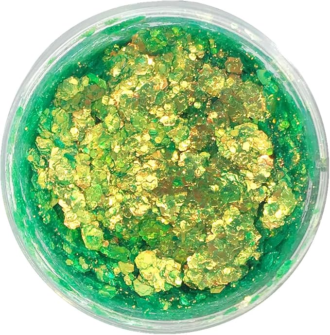 Mermaid Green - Color Shift Holographic Body Glitter Gel for Body, Face, Hair - Vegan & Cruelty Free - Electric Bliss Beauty (Green)