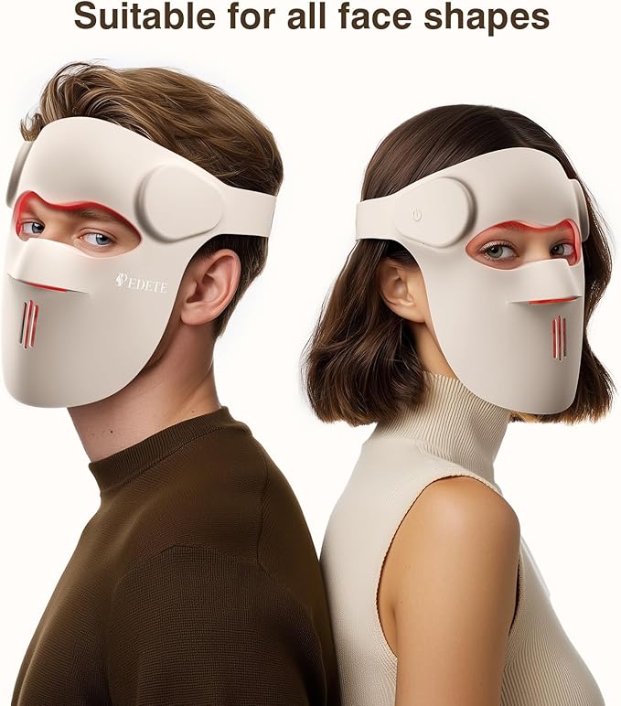 Red Light Therapy for Face, 9 Modes Wireless Led Face Mask Light Therapy, 850nm Infrared & Red Light Masks, 2500mAh Rechargeable, 3D Facial Fit, Led Light Therapy Skin Care At Home (480 Beads)