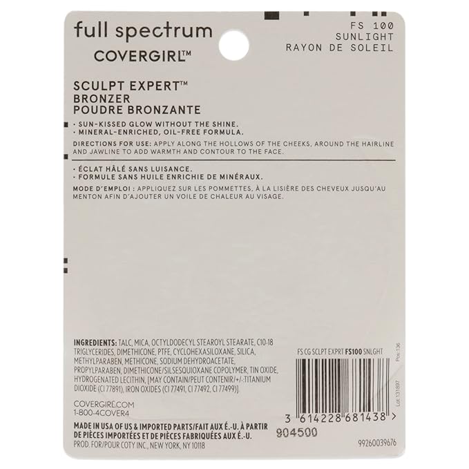 COVERGIRL Full Spectrum Sculpt Expert, Bronzer Sunlight, 0.39 Ounce