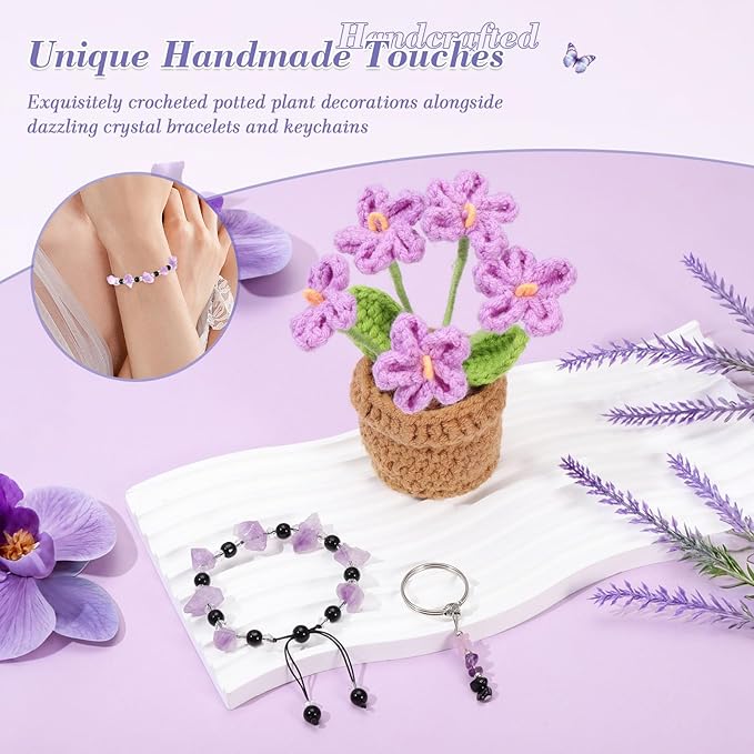 Birthday Gifts for Women Self Care Gifts Set, Lavender Spa Gift Basket Care Package Get Well Gifts for Women Purple Christmas Gifts Box,Unique Gift Idea for Mon Her Sister Best friend Coworker