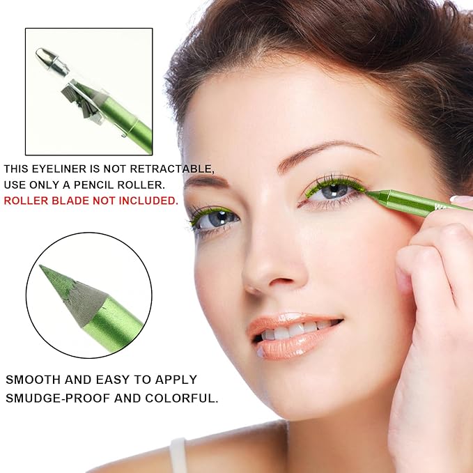 3 Colorful Eyeliner Pen Set, Eye Shadow Pencil, Pearl Eyeliner Kit Metallic Glitter Eye liner Pencil for Women Eye&Lip Liner Professional Eye Makeup Set Colorful Eye Color (3PCS A)