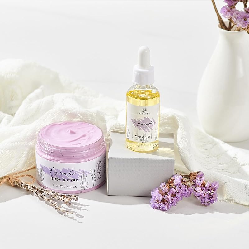 Birthday Gifts for Mom Mothers Day Gifts Women Spa Lavender Bath Gift Baskets Relaxing Self Care for Best Mother Wife Home Bath Kit Care Package Gift Ideas Thank You mom from Daughter Son