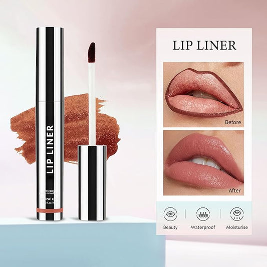 aopoka Peel Off Lip Liner Stain Velvet Tint – Long-Lasting, Moisturizing, Non-Sticky Matte Lip Lacquer, Highly Pigmented, Smudge-Proof Liquid Lipstick Makeup #Brownish Red