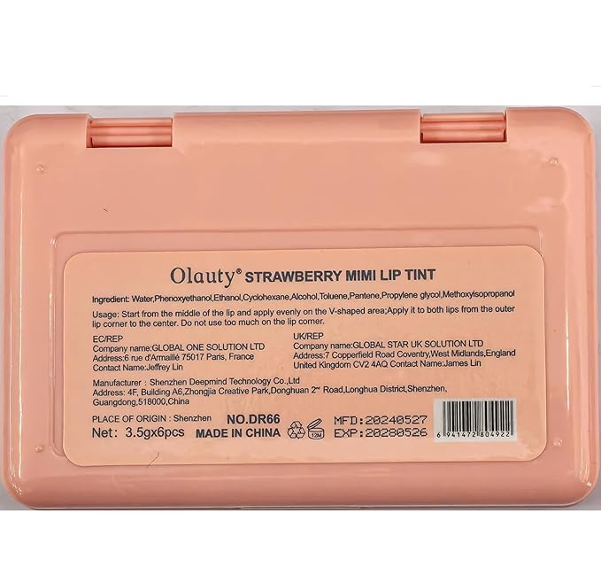 6 Colors Lip Tint Stain Mini Liquid Lipstick, Korean Lip Gloss Moisturizing Natural Velvet Lip Tint, Waterproof Longwear Liquid Blush & Lip Stain, Vivid Color Lip Tint Makeup