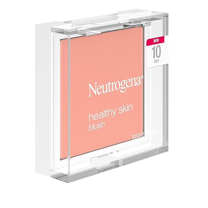 Neutrogena Healthy Skin Powder Blush Makeup Palette, Illuminating Pigmented Blush with Vitamin C and Botanical Conditioners for Blendable, Buildable Application, 10 Rosy,.19 oz