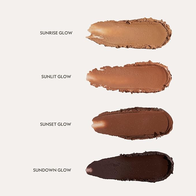 YENSA Silk Bronzing Base Cream Bronzer - Makeup Bronzer Cream with Peptides and Superfoods for a Lightweight Sunkissed Glow - Brightens & Helps Reduce Appearance of Fine Lines - Sunlit Glow (1 oz)