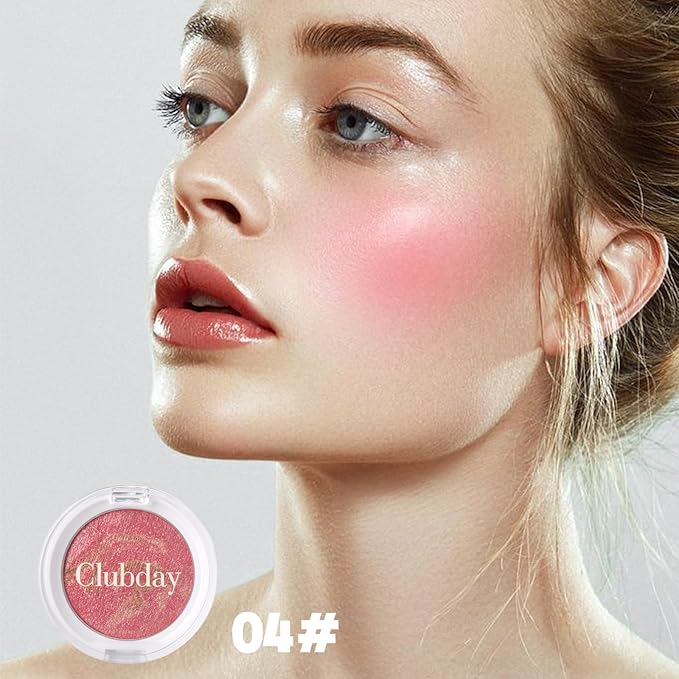 Classic Color Marbleized Blush Highlighting Face Power Blush Gifts for Women Long Lasting Glowing, Smooth, Blendable Fit For All Skin Tones,0.12 Oz-04