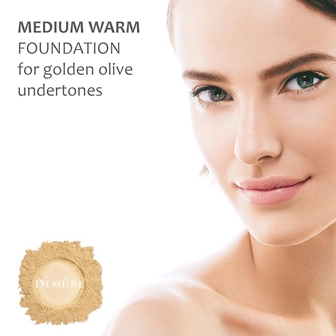Demure Mineral Make Up, Medium Warm Mineral Foundation Makeup, Concealer Makeup, Natural Makeup Made with Pure Crushed Minerals, Loose Face Powder.