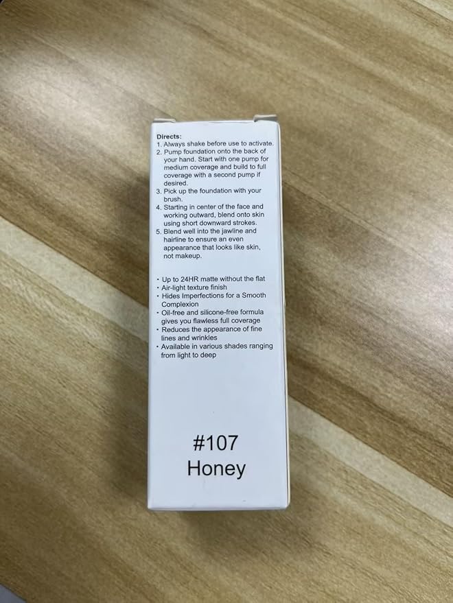 2PC Foundation Makeup&Liquid Concealer,Naturally Liquid Foundation,Full Coverage Mattle Oil-Control Concealer,Multi-Use Makeup Concealer for Acne,Dark Circles(A103+103, 30ml+3ml)