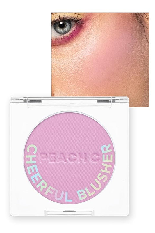 PEACH C Cheerful Blusher | Lavender Purple Blush for Cheeks | Korean Makeup Creamy Powder | Fine Pigmented | Compact Make Up 0.14 Oz. (05 Mulberryful)