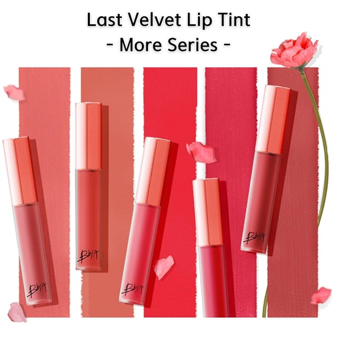 BBIA Last Velvet Lip Tint - Soft & Creamy Matte Finish Lip Stain, Blur Effect with Velvety Texture, Long-Lasting, High Pigment, Lightweight, Non-Drying, Korean Lip Makeup (16 MORE GRACEFUL)