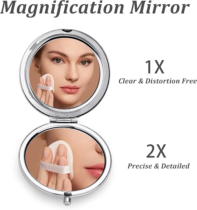 Aunt Gifts from Niece Nephew, Personalized Compact Mirrors, Unique Mothers Day Birthday Gifts for Aunt Auntie