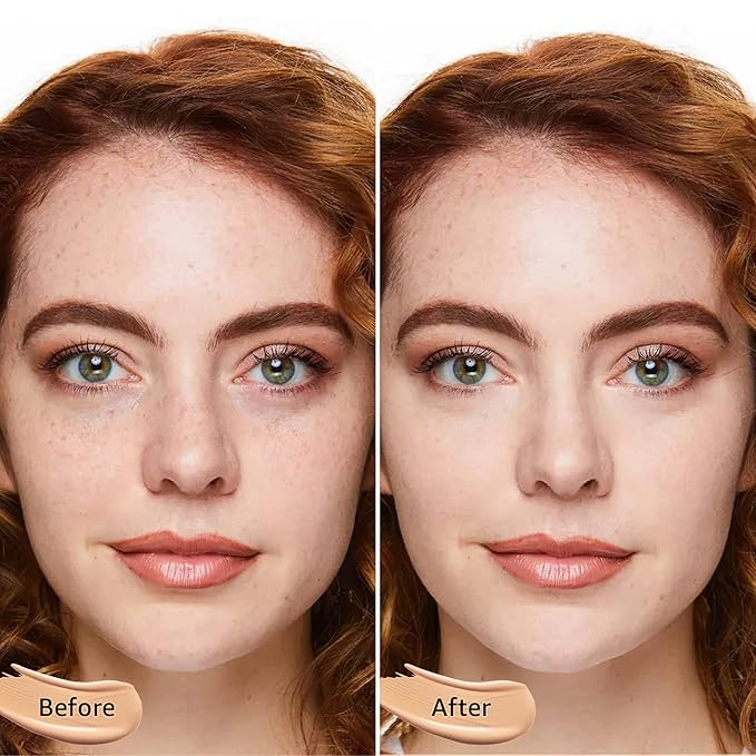 Mushroom Head Air Cushion CC Cream Foundation - Moisturizing & Long-Lasting BB Cream Concealer Makeup Base for All Skin Types, Brighten Long - Lasting Even Color Correcting Concealer (Nude)