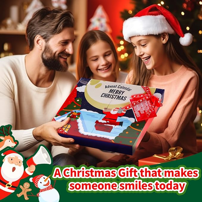 Advent Calendar 2024 Adult, Holiday Gift Baskets for Women with Hand Cream, Epsom Salt, Candle, Necklace, Brooch, Ear Clips, Skincare Beauty Advent Calendar, Happy New Year Countdown Calendar Gift Set