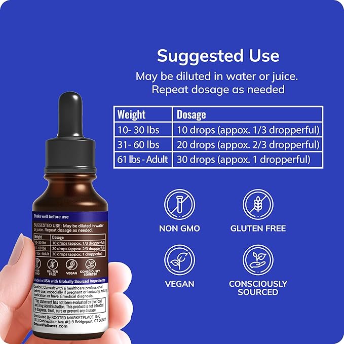 Grama Wellness Zzzzz Organic Natural Liquid Sleep Aid Sleep Drops, Deep Sleep Support Tincture for Relaxing Sleep, Vegan, Non-GMO, Herbal Sleep Supplement Alcohol Free | Made in USA - 30 Servings