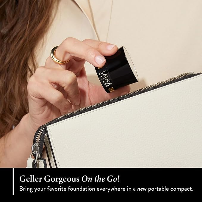 LAURA GELLER NEW YORK Baked Balance-n-Glow To Go Travel Size Illuminating Foundation (05 Golden Medium, 0.05 Ounce (Pack of 1))