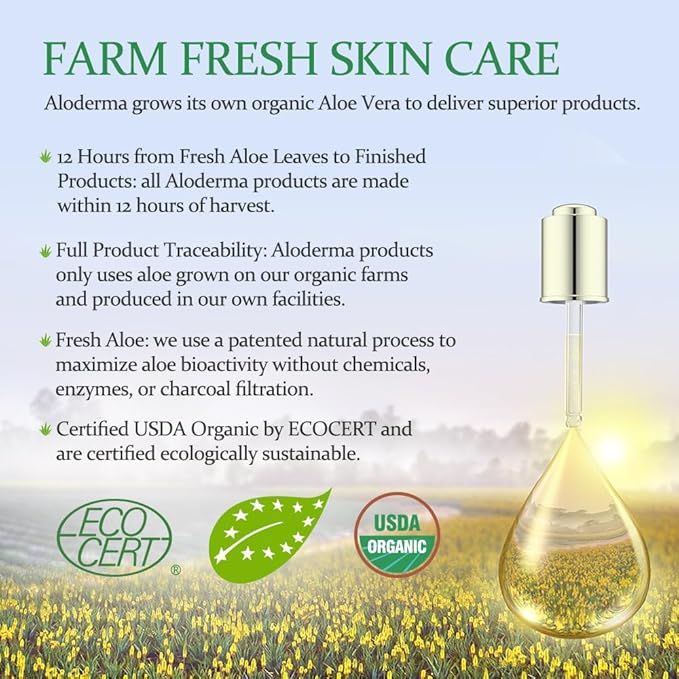 Aloderma Firming Cream for Face and Neck with 62% Organic Aloe Vera - Firming Face Cream with Hyaluronic Acid & Carnosine - Natural Renewing Aloe Face Cream - Instantly Hydrate & Plump Skin, 1.7oz