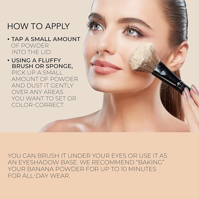 Bellapierre XL Banana Setting Powder | Lightweight Color-Correcting Powder with All Day Makeup Protection | Eliminates Blotchiness and Dark Under-Eye Circles | Talc-Free | Matte Tint - Original - 1 Oz