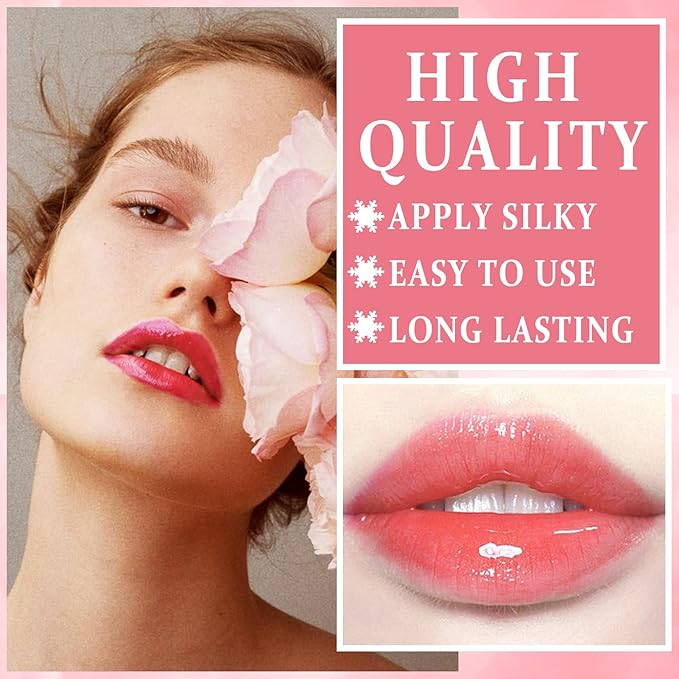 2PCS Lip Tint Stain Set, Velvet Lip Gloss Moisturizing Lip Stain Long Lasting Waterproof Liquid Lipstick Set Multipurpose Water Lip Stain Tint for Lip and Cheek Tint（05 & 06）