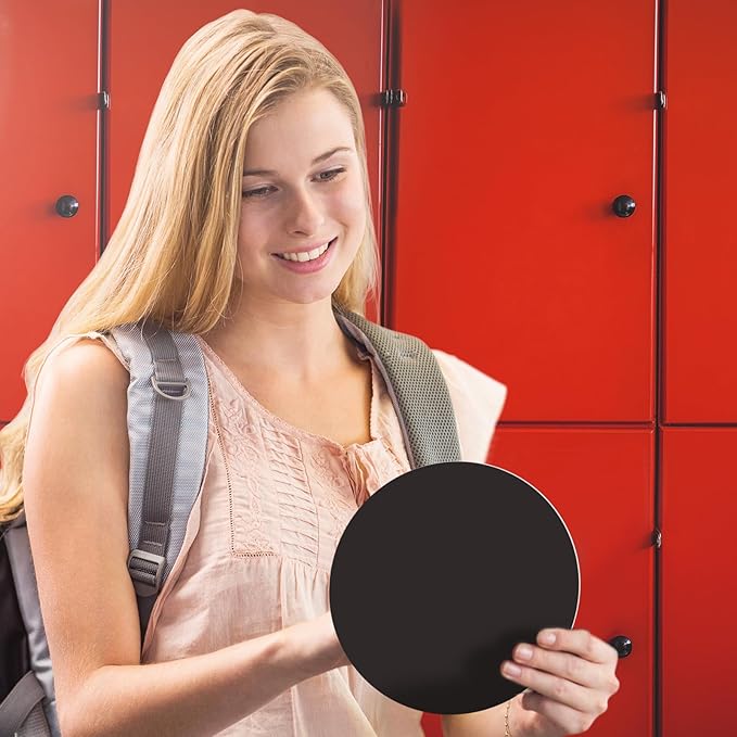 Blulu 2 Pcs Magnetic Locker Mirror Small Real Glass School Rectangular Locker Magnetic Makeup Mirror for Bathroom Household Refrigerator Cabinet (7.9 Inches)