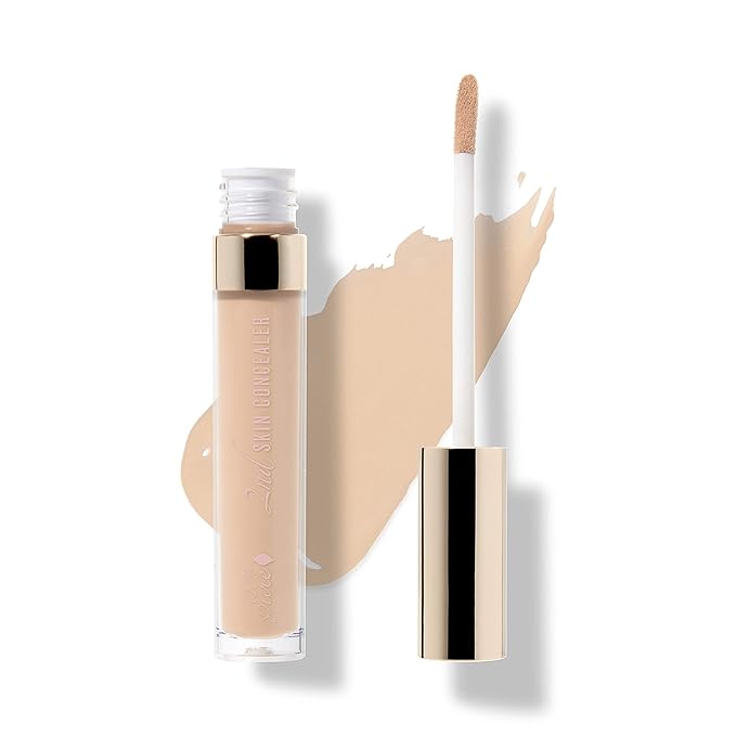 100% PURE 2nd Skin Concealer (Fruit Pigmented), Shade 3, Full Coverage, Lightweight, Liquid Concealer for Face, Under Eyes, Vegan Makeup (For Medium Skin w/Warm Gold Undertones) - 0.17 Fl Oz