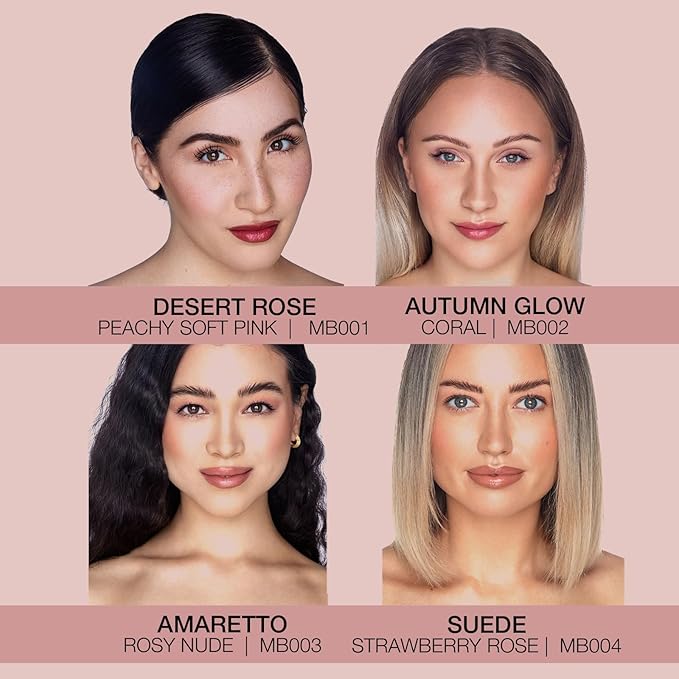 bellapierre Mineral Blush | Warm Dewy Complexion | Non-Toxic & Paraben Free | Hypoallergenic | Loose Powder - 0.3-Ounce – Suede