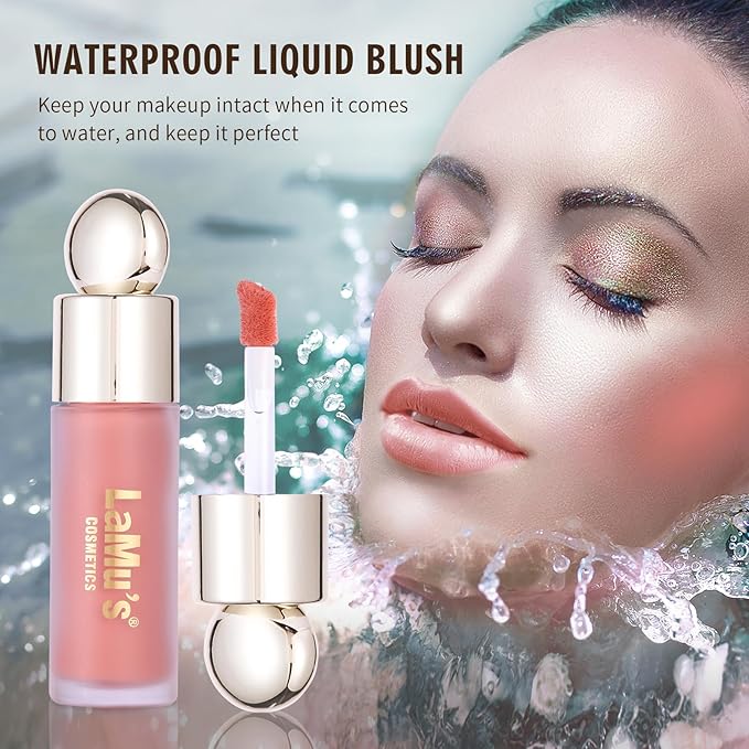 LaMu'S COSMETICS Soft Pinch Weightless Liquid Blush, Long-Lasting Beauty Natural Waterproof Face Liquid Blush For All-Day Wear (Joy-Nude Pink, 0.25fl.oz/7.5ml)