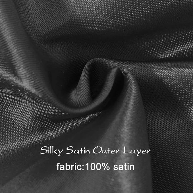 Auban Extra Large Bowknot Shower Caps, Double Layer, Reusable with Silky Satin for Women, Ideal for Beauty Bathing, Hair Spa, and Travel Use