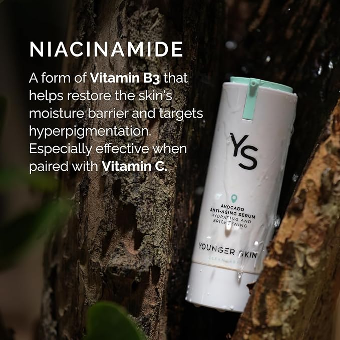 Avocado Anti-Aging Serum - Hydrating, Brightening, Wrinkle Reducer, Facial Skincare - Organic Avocado Oil, Vitamin C, Hyaluronic Acid, Niacinamide - 30ml