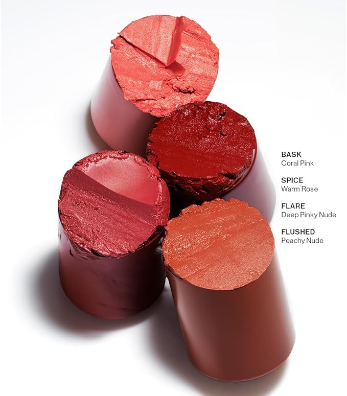 MAKE Beauty Heat Stroke Cream Blush Stick for Cheeks with Natural Hydrating Dewy Finish. Creamy Gel Blush Balm - Shade Bask, Coral Pink Cheek Tint