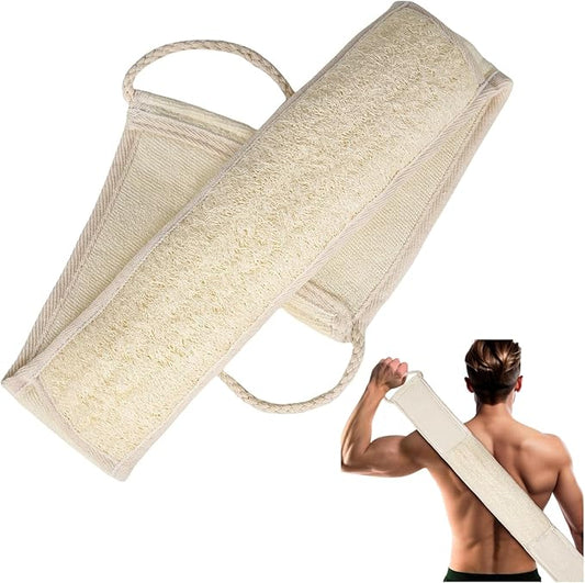 Natural Loofah Bath Sponge, 35.5 in Back Scrubber for Bath Shower, Exfoliating Body Scrubber, Shower Loofah Scrubber for Women and Men, Shower Loofah Sponge to Clean Body Deeply, Invigorate Skin
