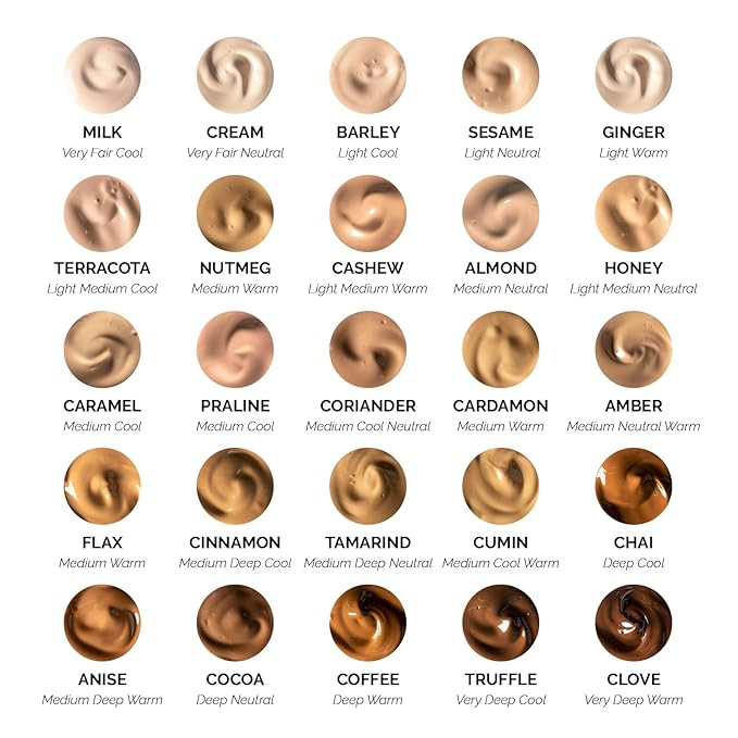 OFIR Skin Satin Medium Coverage Foundation | Lightweight Foundation Makeup with Vegan Formula | Blue Light Protection & Non-Creasing for Long-Lasting Wear | 1 FL OZ (Coffee - Deep Warm)