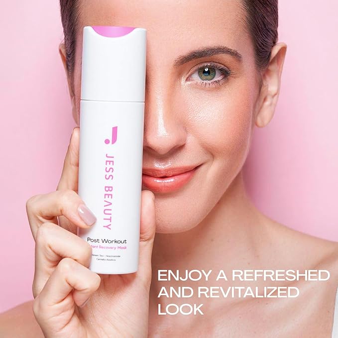 JESS BEAUTY | Face Moisturizer Gel Mask Post Workout with Niacinamide & Centella Asiatica | Skin Care Revitalizing 1.7 fl oz