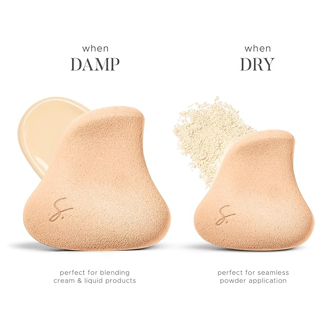 Complexion Pro Beauty Blender Sponge, Peach, Single - Ergonomic Makeup Sponge and Beauty Blender, Essential Make up and Blending, Multipurpose Makeup Kit Facial Sponge