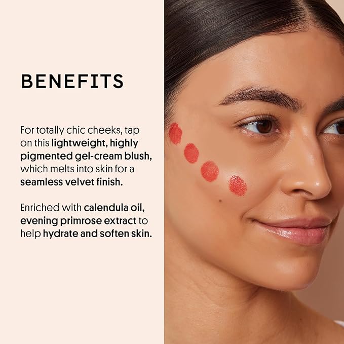 Winky Lux Cheeky Rose Liquid Blush, Gel-Cream Blush with Buildable Color, Lightweight Velvet Finish for Long Lasting Color, Deep Coral, Darling