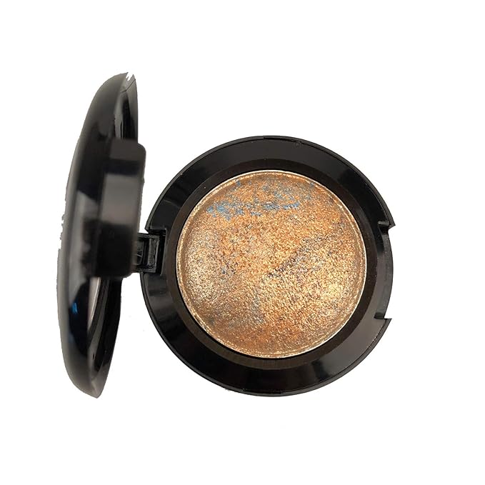 Mallofusa Single Shade Baked Eye Shadow Powder Palette Glitter Makeup Kit in Shimmer 15 Metallic Colors (Dark Copper) 8g/0.28oz