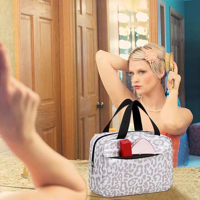 Makeup Bag for Women Cosmetic Bag Large Make Up Organizer Travel Toiletry Bags Waterproof Zipper Tote Pouch Purse for Girls