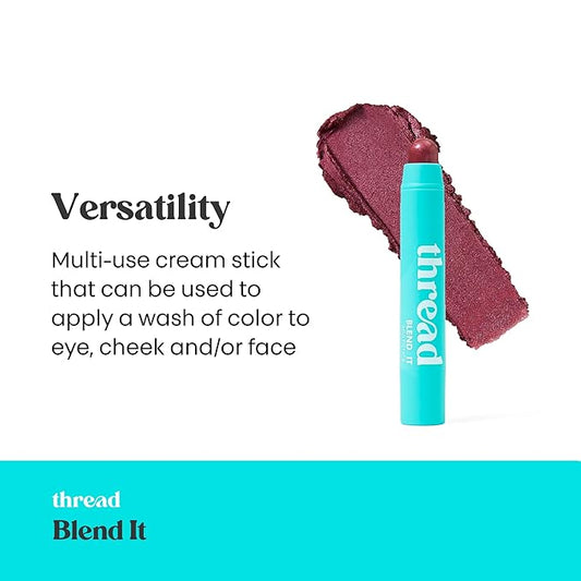 Beauty Blend It Multi-Stick, Creamy, Buildable Color and Highlighter for Eyes, Cheeks, and Face, Fearless - Plum Shimmer