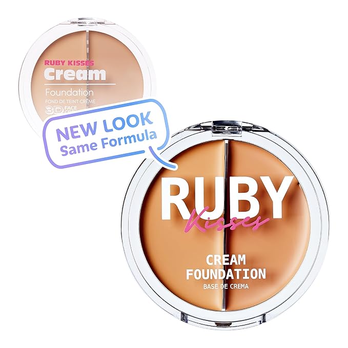 Ruby Kisses 3D Face Creator Cream Foundation & Concealer, 12 Hours Long Lasting, Medium to Full Coverage, Non-Greasy, Ideal for Makeup & Contour Palette (Level 4)