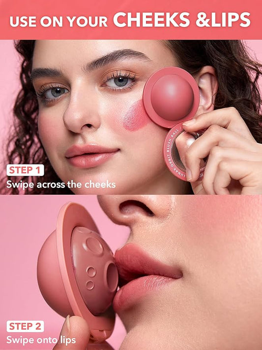 SHEGLAM Lunar Orbit Blush Ball Creamy Lightweight Smooth Blendable Long-lasting All-Day Face Enhancing Makeup Color-Ultraviolet